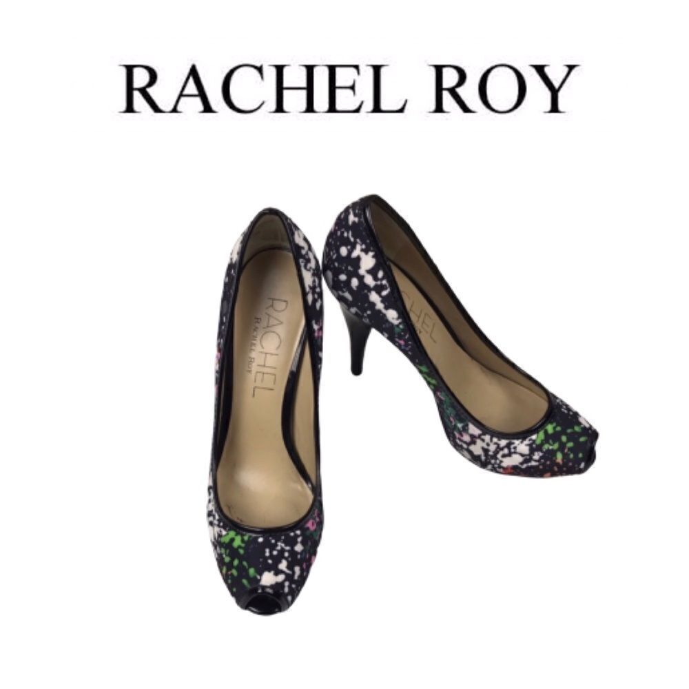 Rachael Roy Multi-Color Peep Shoes. Sz 7.5
